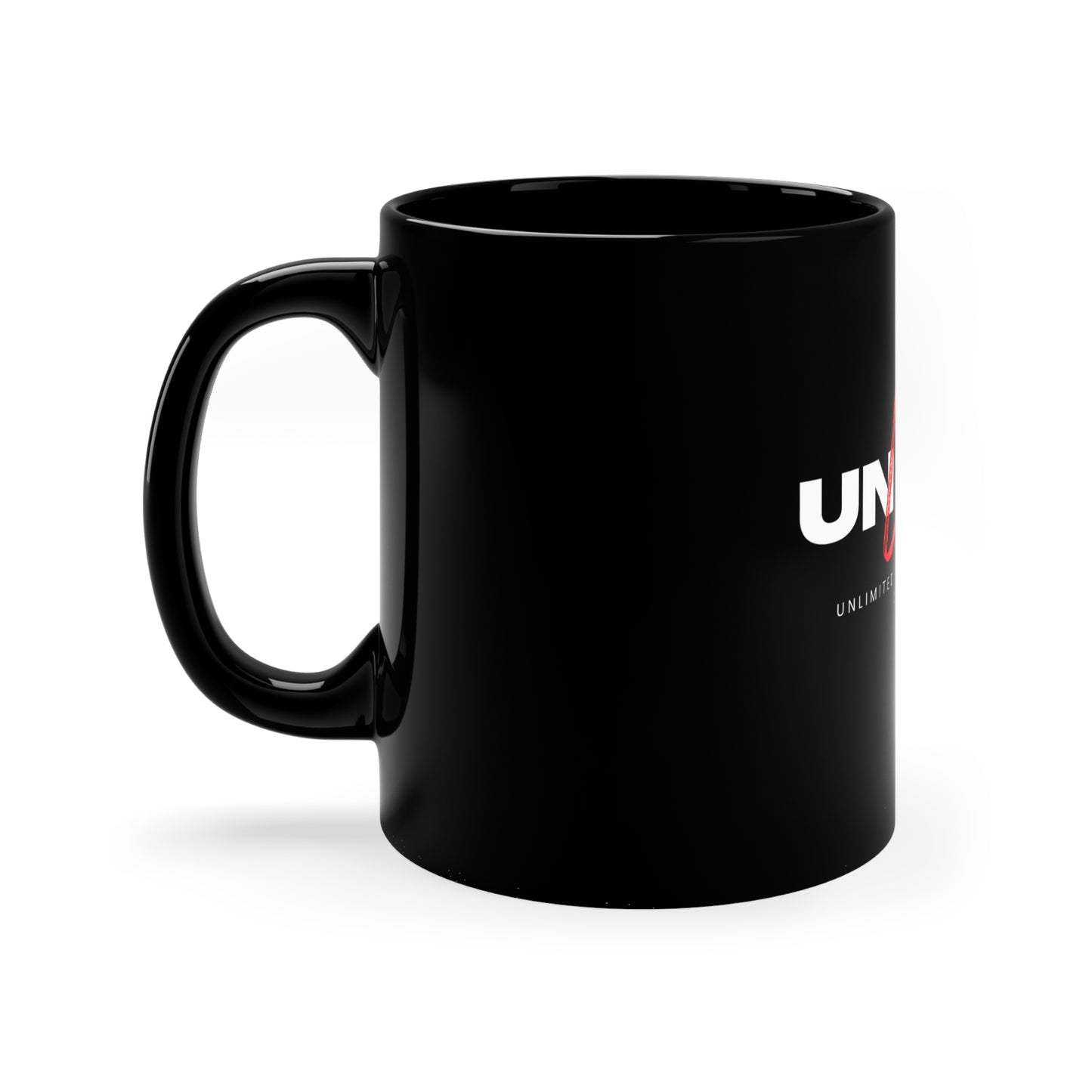 "UNLIMITED POTENTIAL" Black Coffee Mug, 11oz