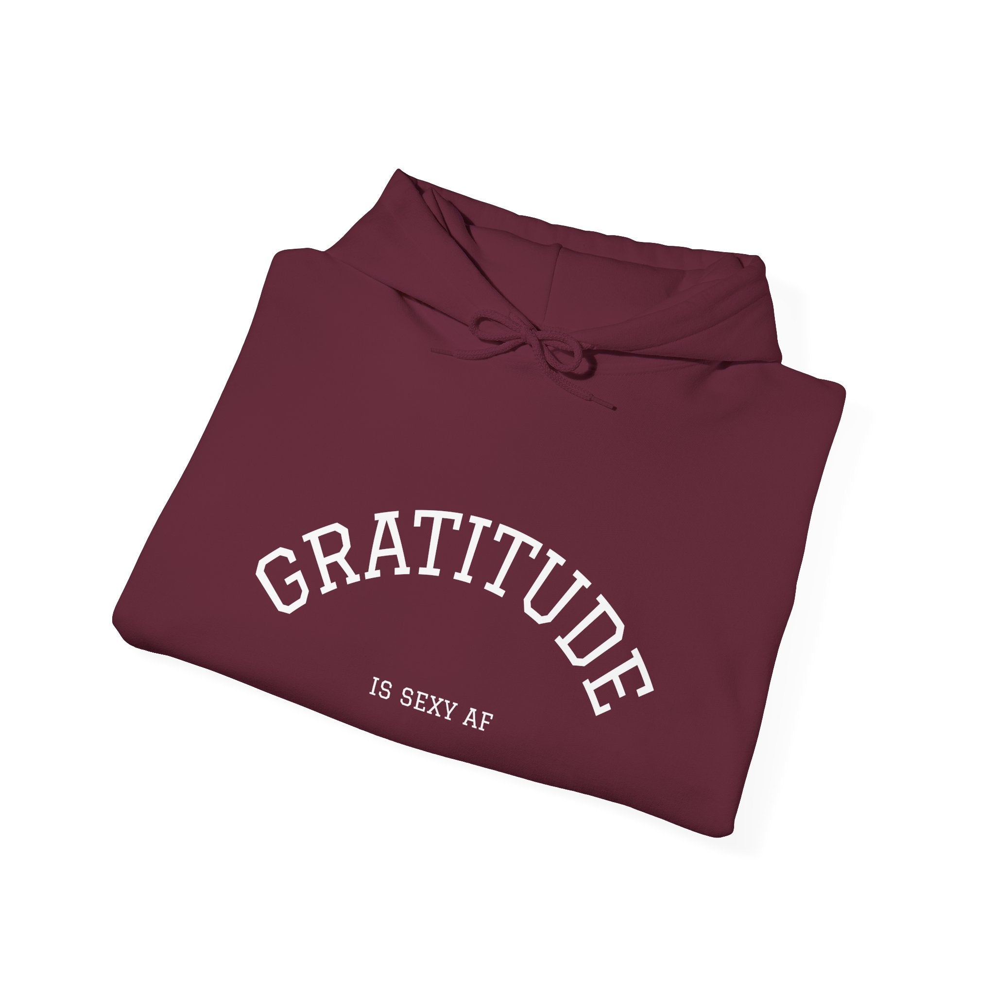 Gratitude New Day Hoodie — "Gratitude" Front, "New Day" Back Inspirational Hoodie