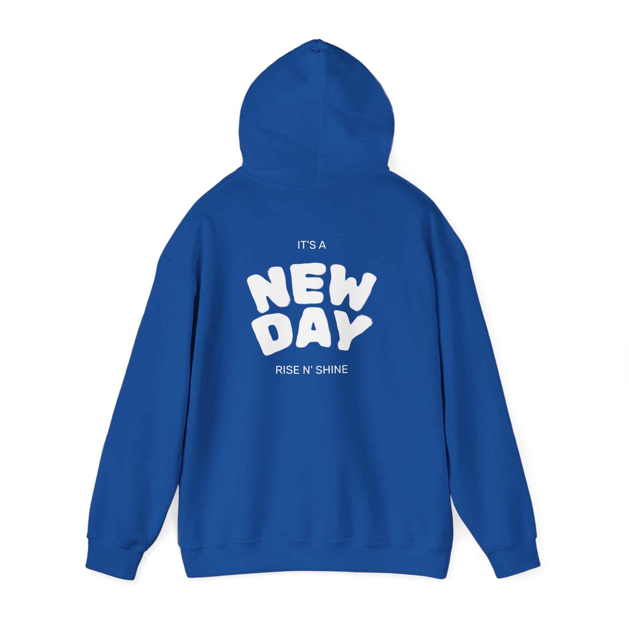Gratitude New Day Hoodie — "Gratitude" Front, "New Day" Back Inspirational Hoodie