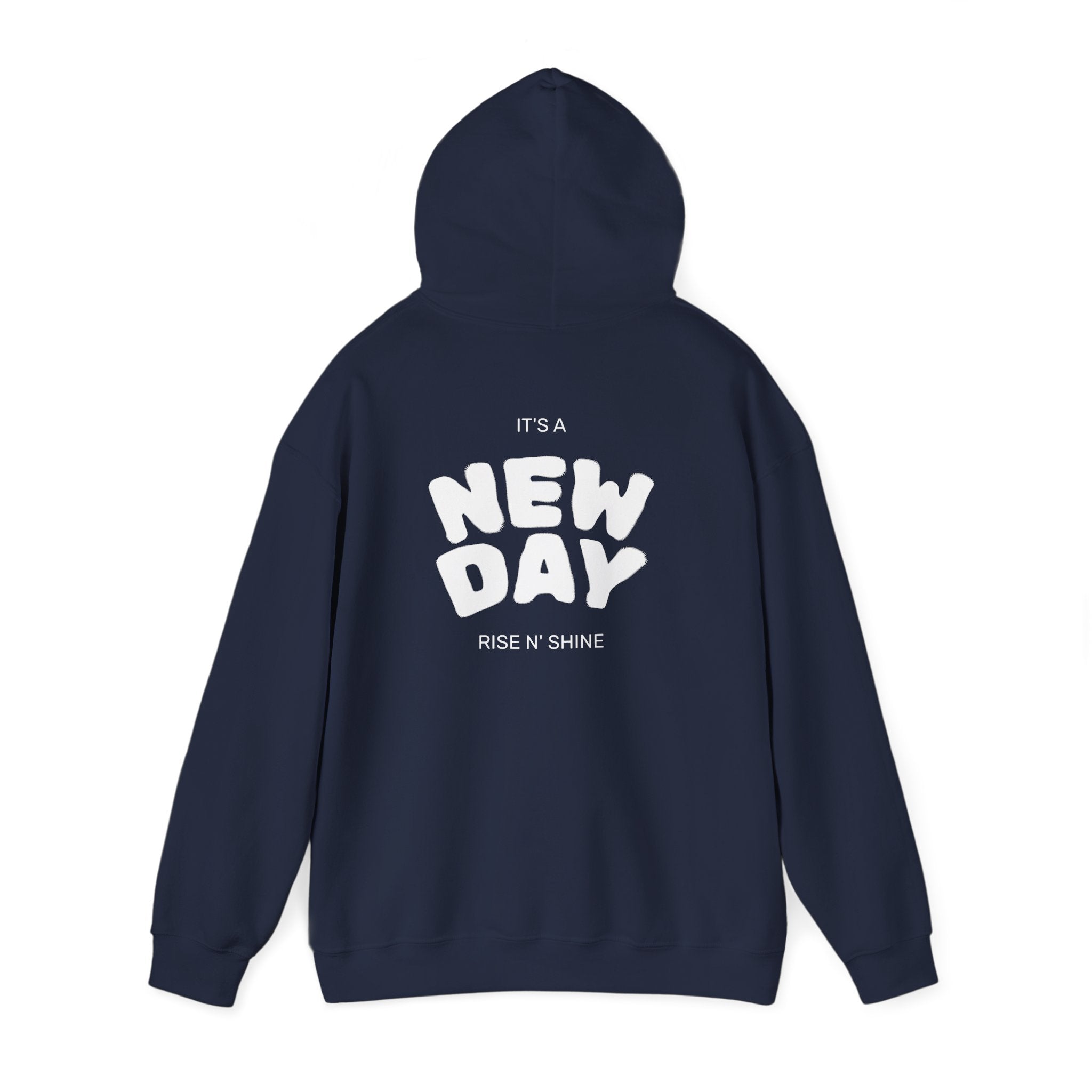 Gratitude New Day Hoodie — "Gratitude" Front, "New Day" Back Inspirational Hoodie