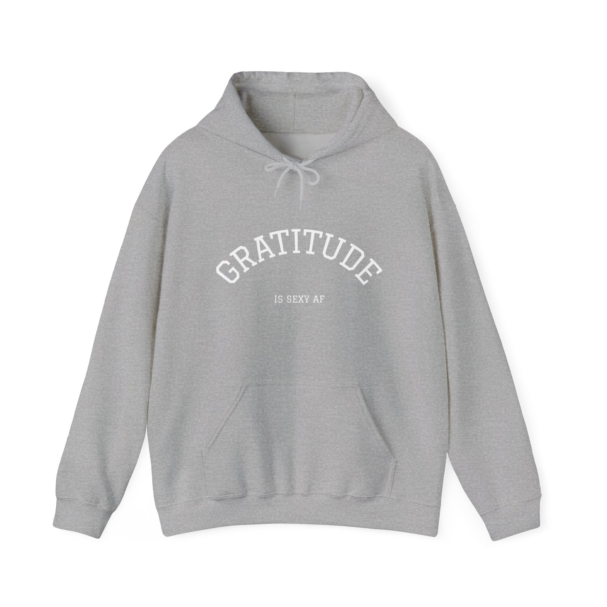 Gratitude New Day Hoodie — "Gratitude" Front, "New Day" Back Inspirational Hoodie