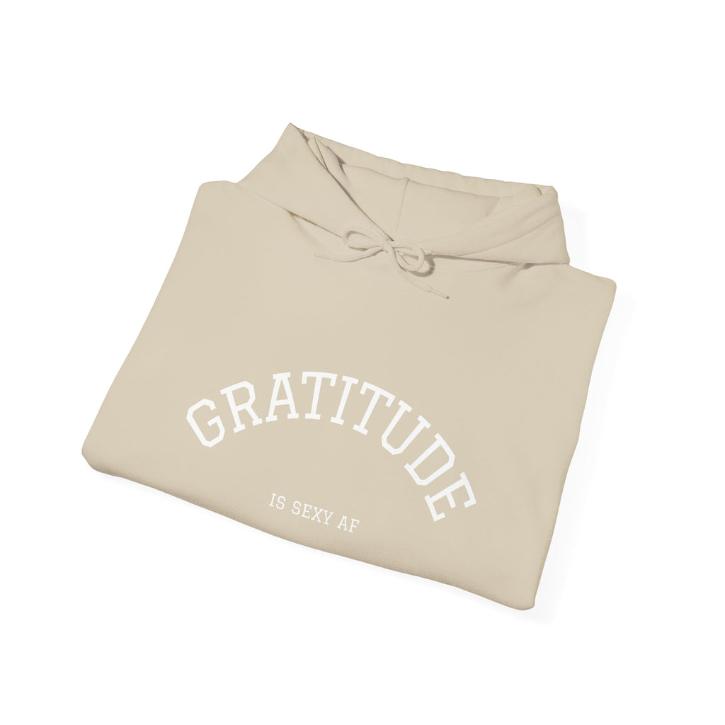 Gratitude New Day Hoodie — "Gratitude" Front, "New Day" Back Inspirational Hoodie