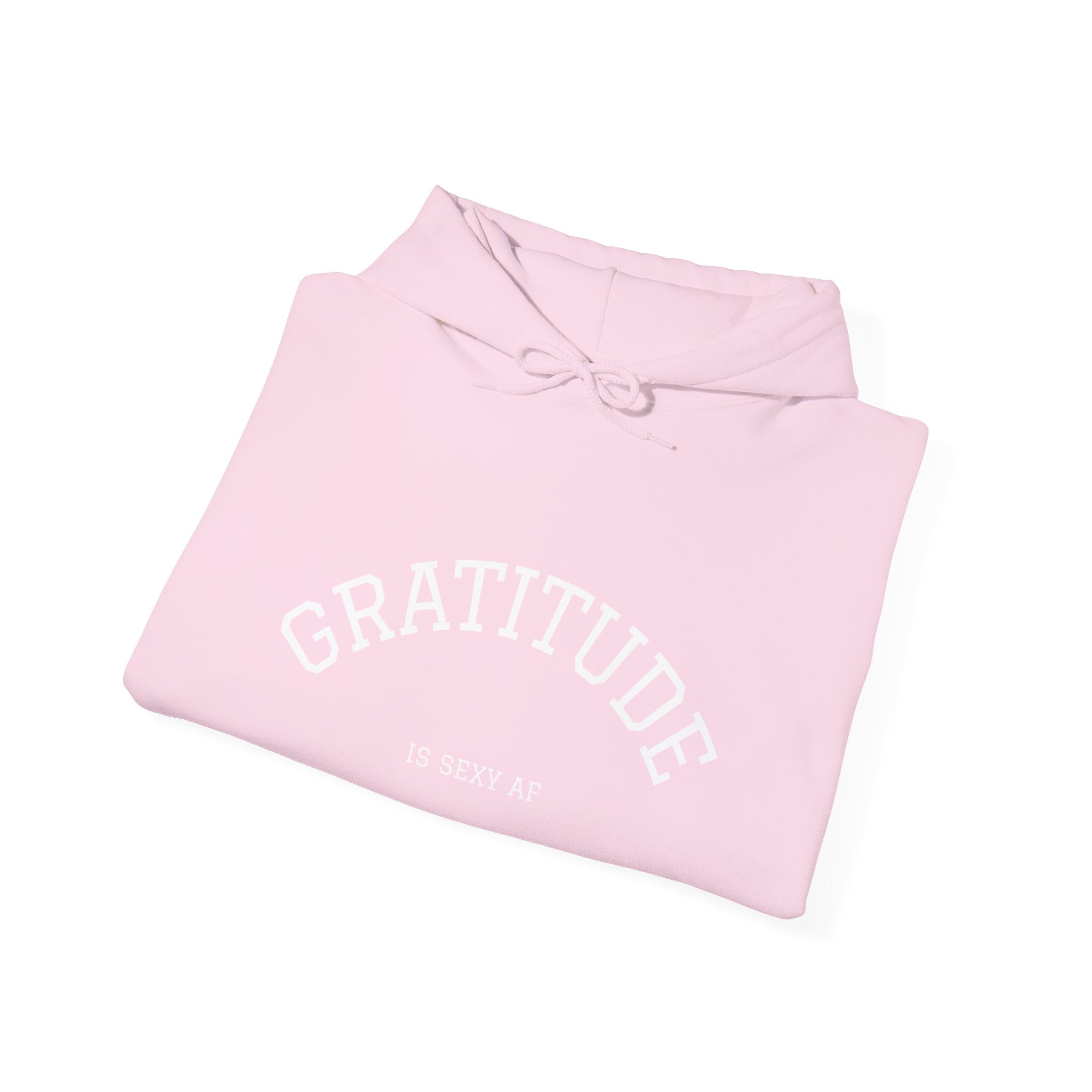 Gratitude New Day Hoodie — "Gratitude" Front, "New Day" Back Inspirational Hoodie