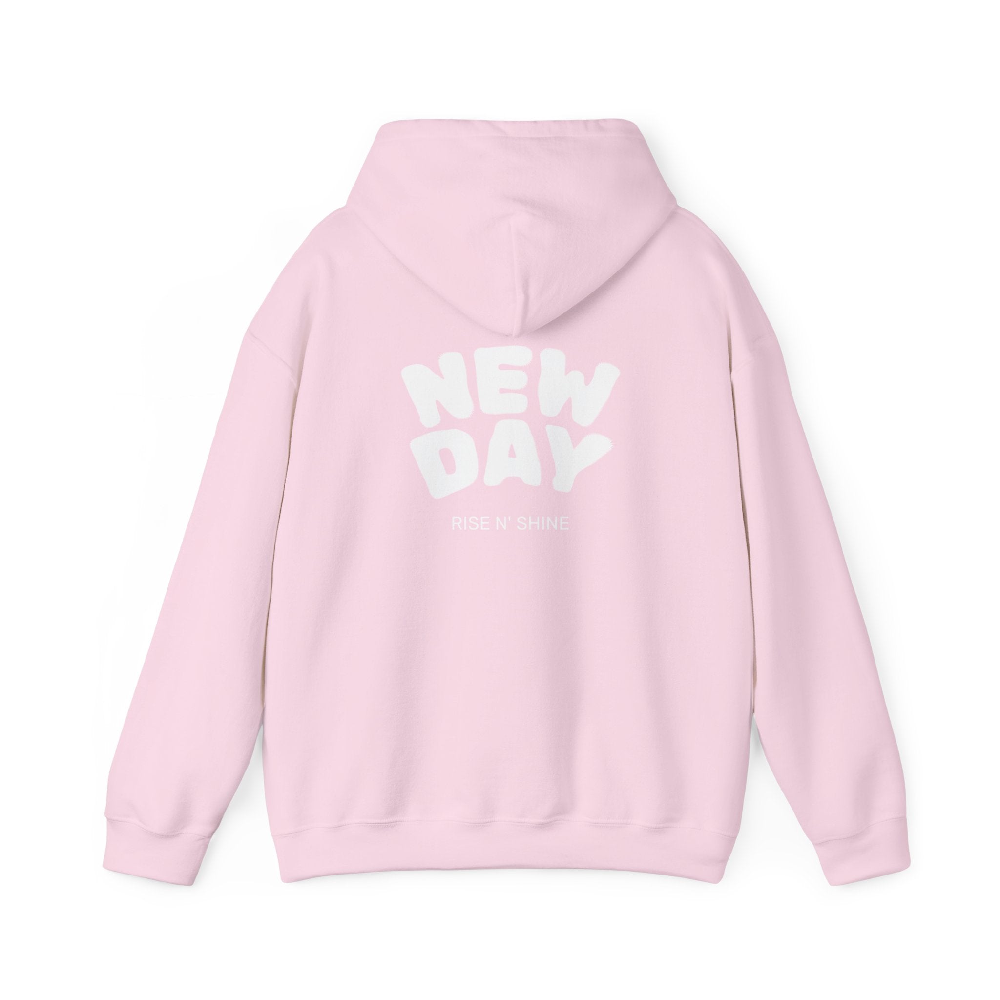 Gratitude New Day Hoodie — "Gratitude" Front, "New Day" Back Inspirational Hoodie