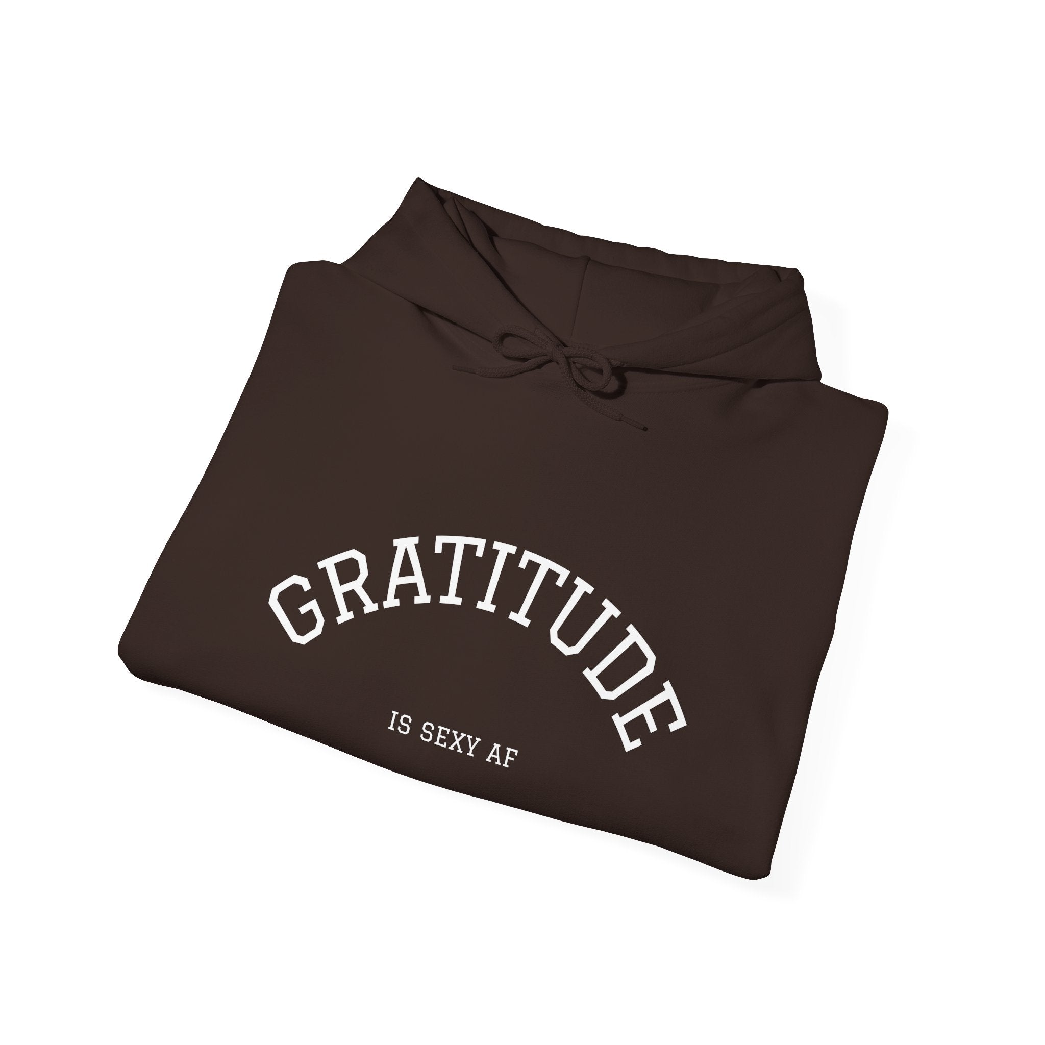 Gratitude New Day Hoodie — "Gratitude" Front, "New Day" Back Inspirational Hoodie
