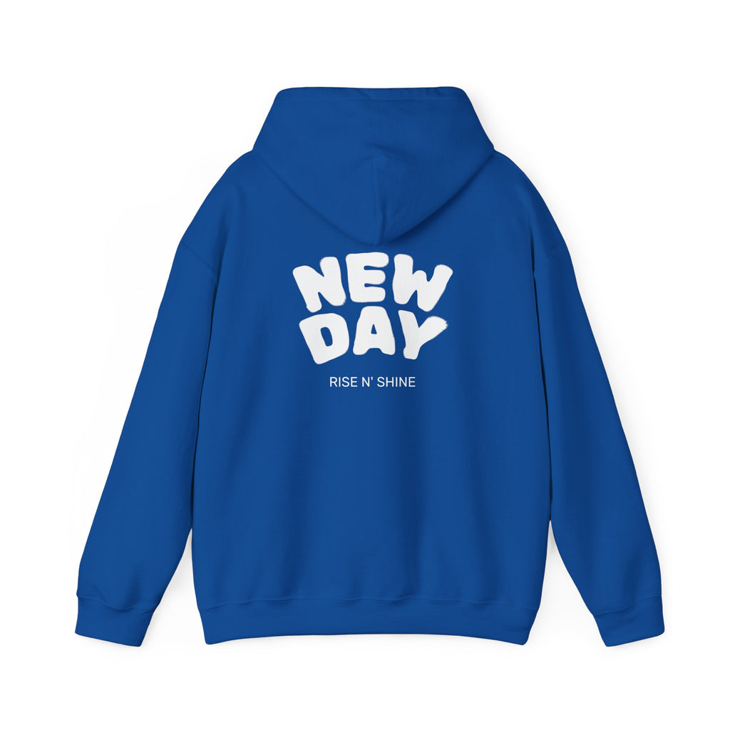 Gratitude New Day Hoodie — "Gratitude" Front, "New Day" Back Inspirational Hoodie