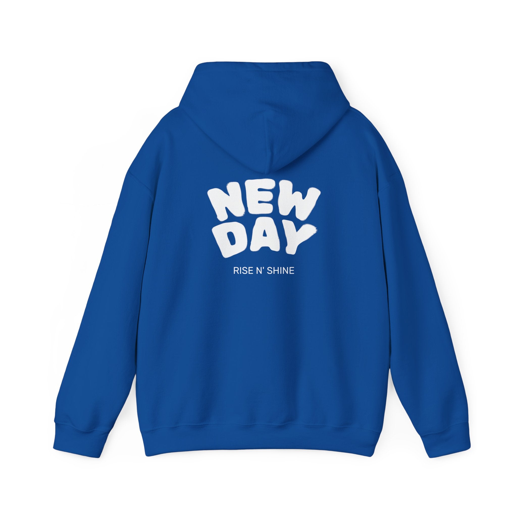 Gratitude New Day Hoodie — "Gratitude" Front, "New Day" Back Inspirational Hoodie