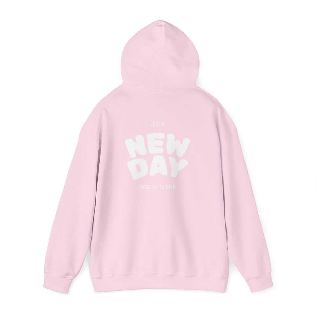 Gratitude New Day Hoodie — "Gratitude" Front, "New Day" Back Inspirational Hoodie