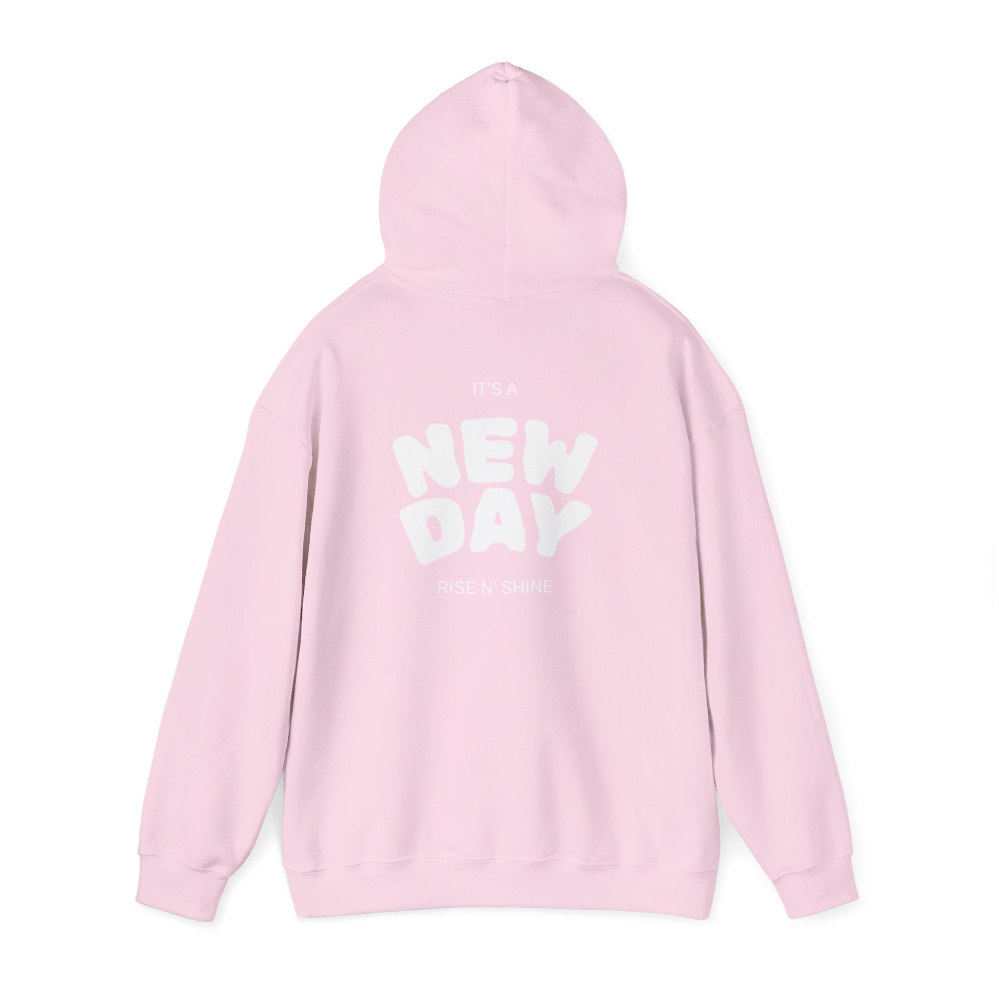Gratitude New Day Hoodie — "Gratitude" Front, "New Day" Back Inspirational Hoodie