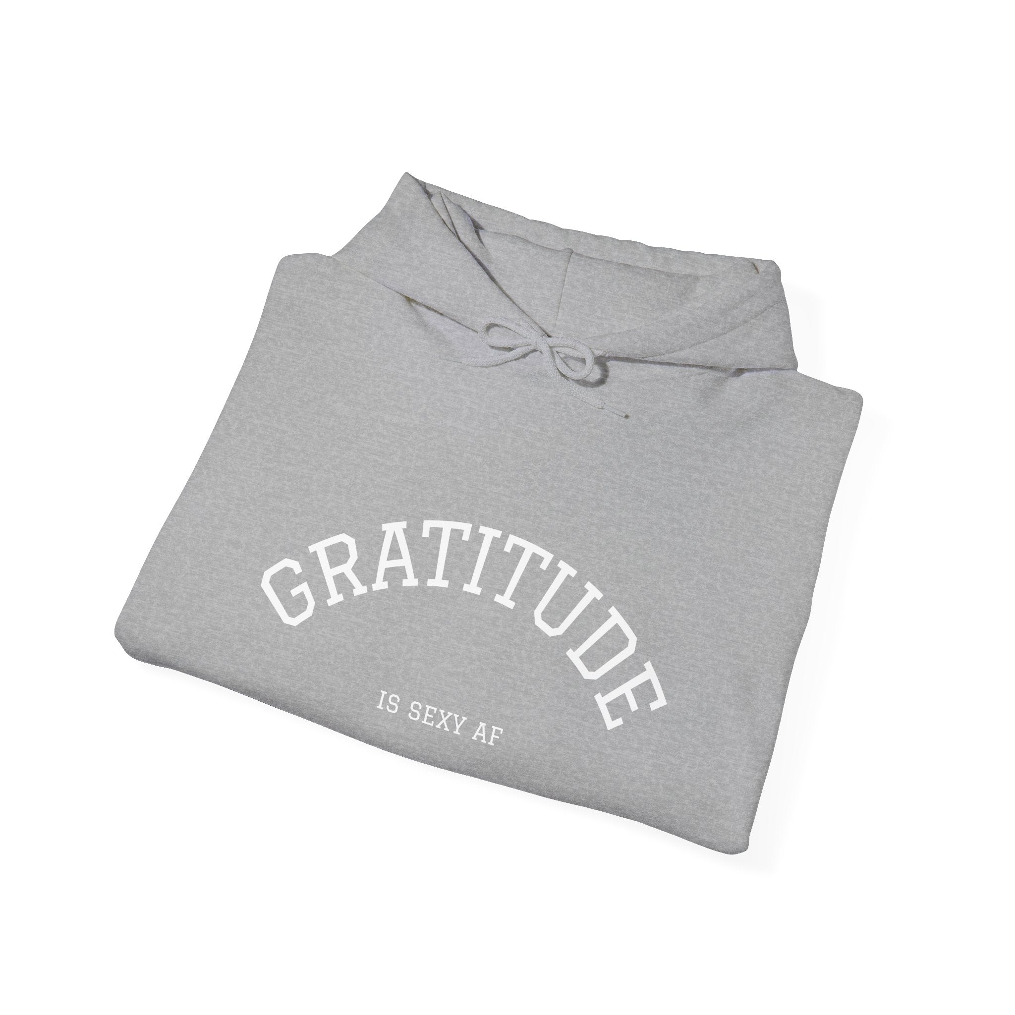 Gratitude New Day Hoodie — "Gratitude" Front, "New Day" Back Inspirational Hoodie