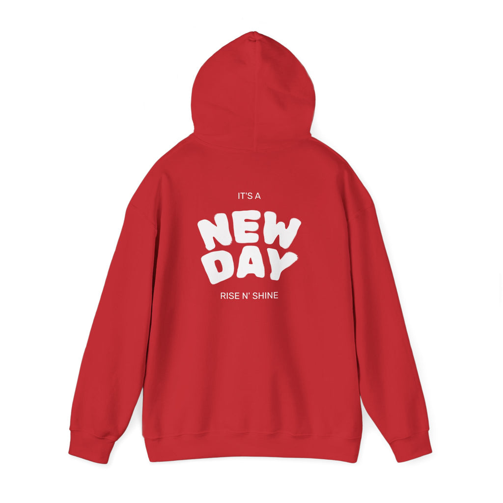 Gratitude New Day Hoodie — "Gratitude" Front, "New Day" Back Inspirational Hoodie