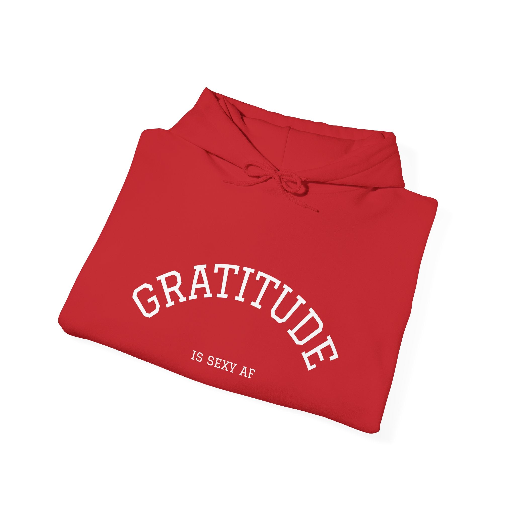 Gratitude New Day Hoodie — "Gratitude" Front, "New Day" Back Inspirational Hoodie