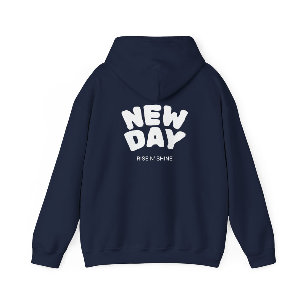 Gratitude New Day Hoodie — "Gratitude" Front, "New Day" Back Inspirational Hoodie