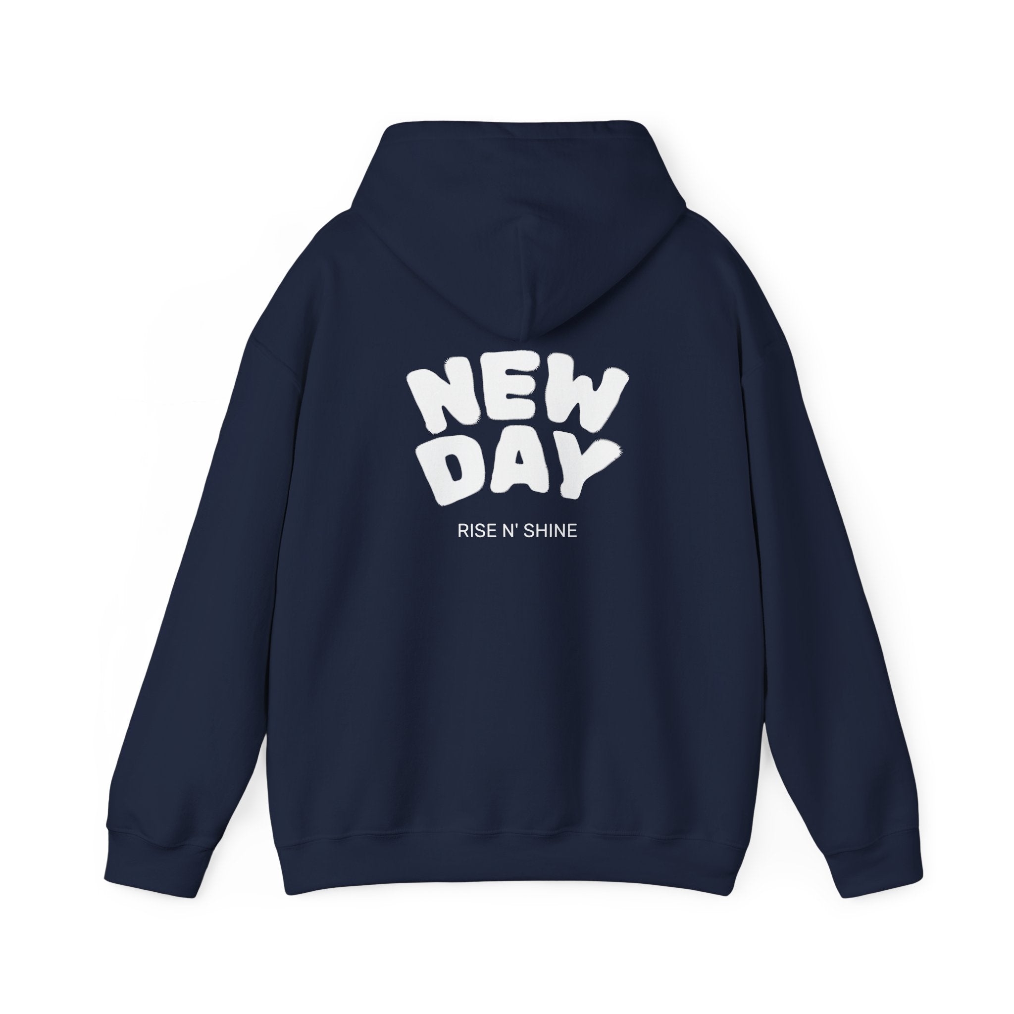 Gratitude New Day Hoodie — "Gratitude" Front, "New Day" Back Inspirational Hoodie