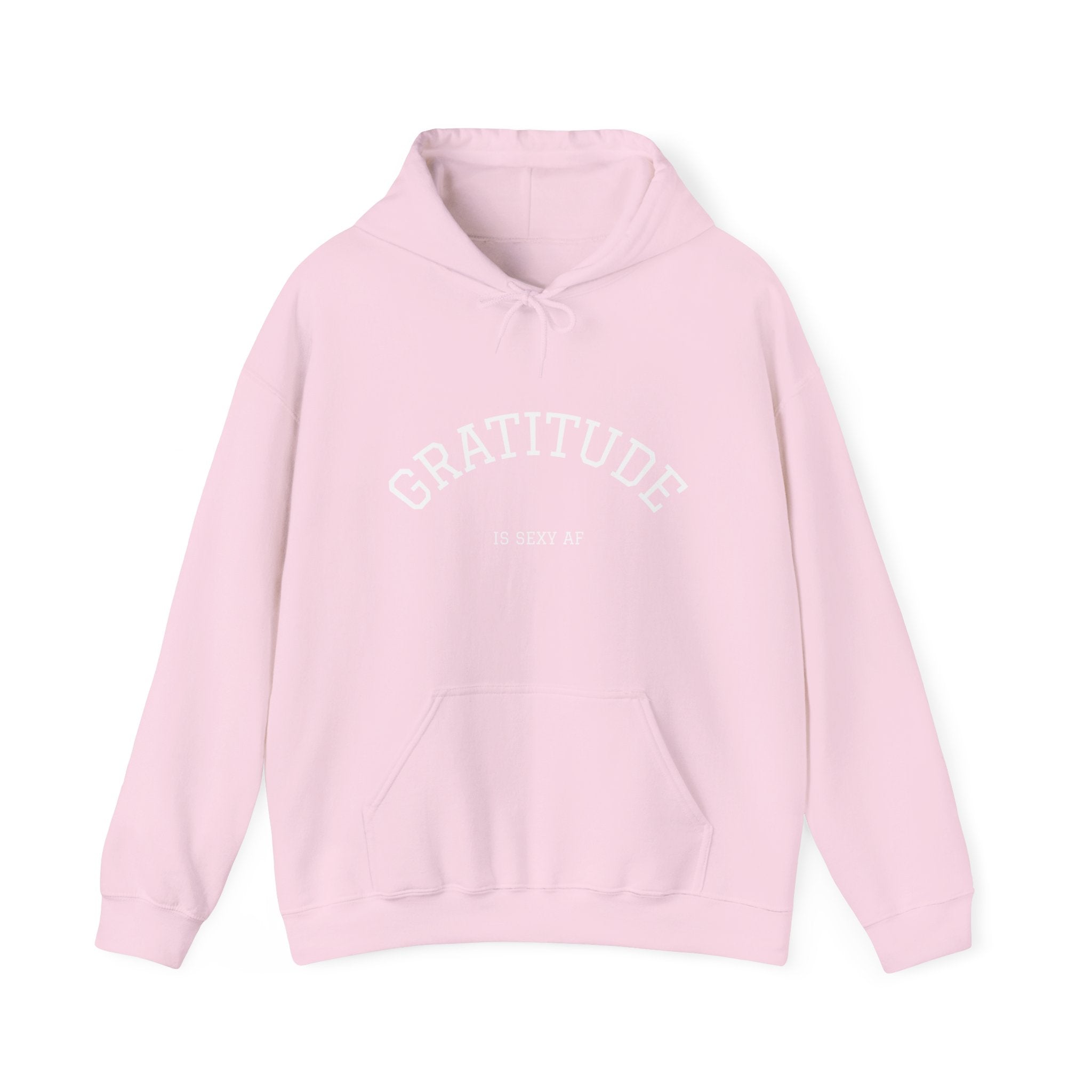Gratitude New Day Hoodie — "Gratitude" Front, "New Day" Back Inspirational Hoodie
