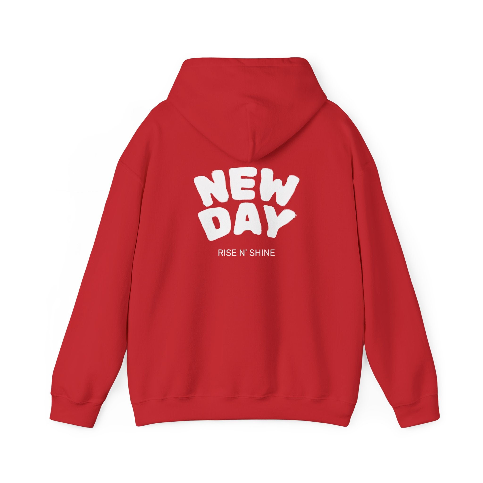 Gratitude New Day Hoodie — "Gratitude" Front, "New Day" Back Inspirational Hoodie