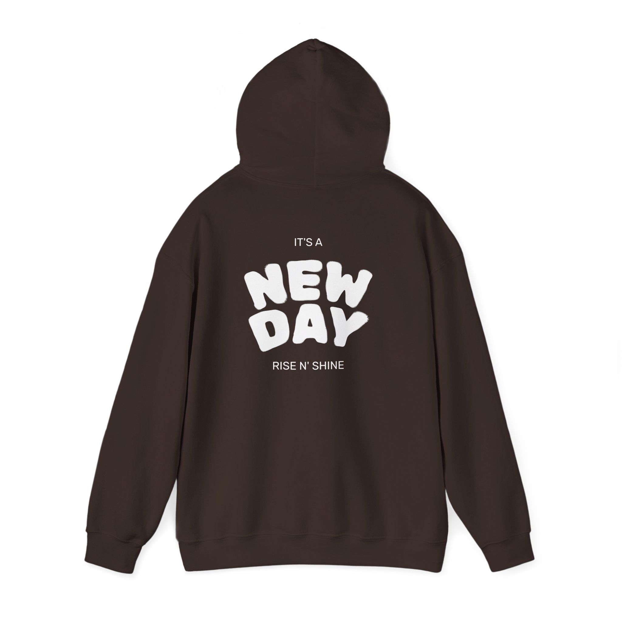 Gratitude New Day Hoodie — "Gratitude" Front, "New Day" Back Inspirational Hoodie