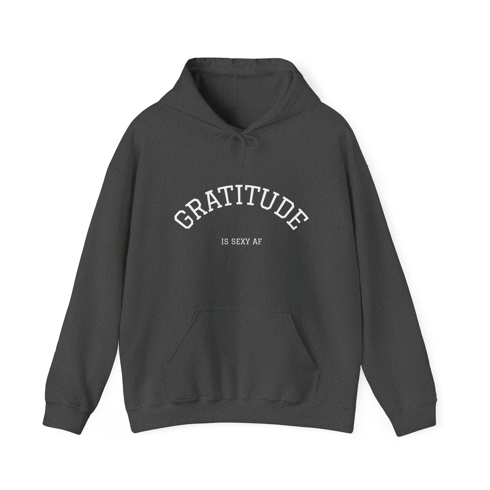 Gratitude New Day Hoodie — "Gratitude" Front, "New Day" Back Inspirational Hoodie