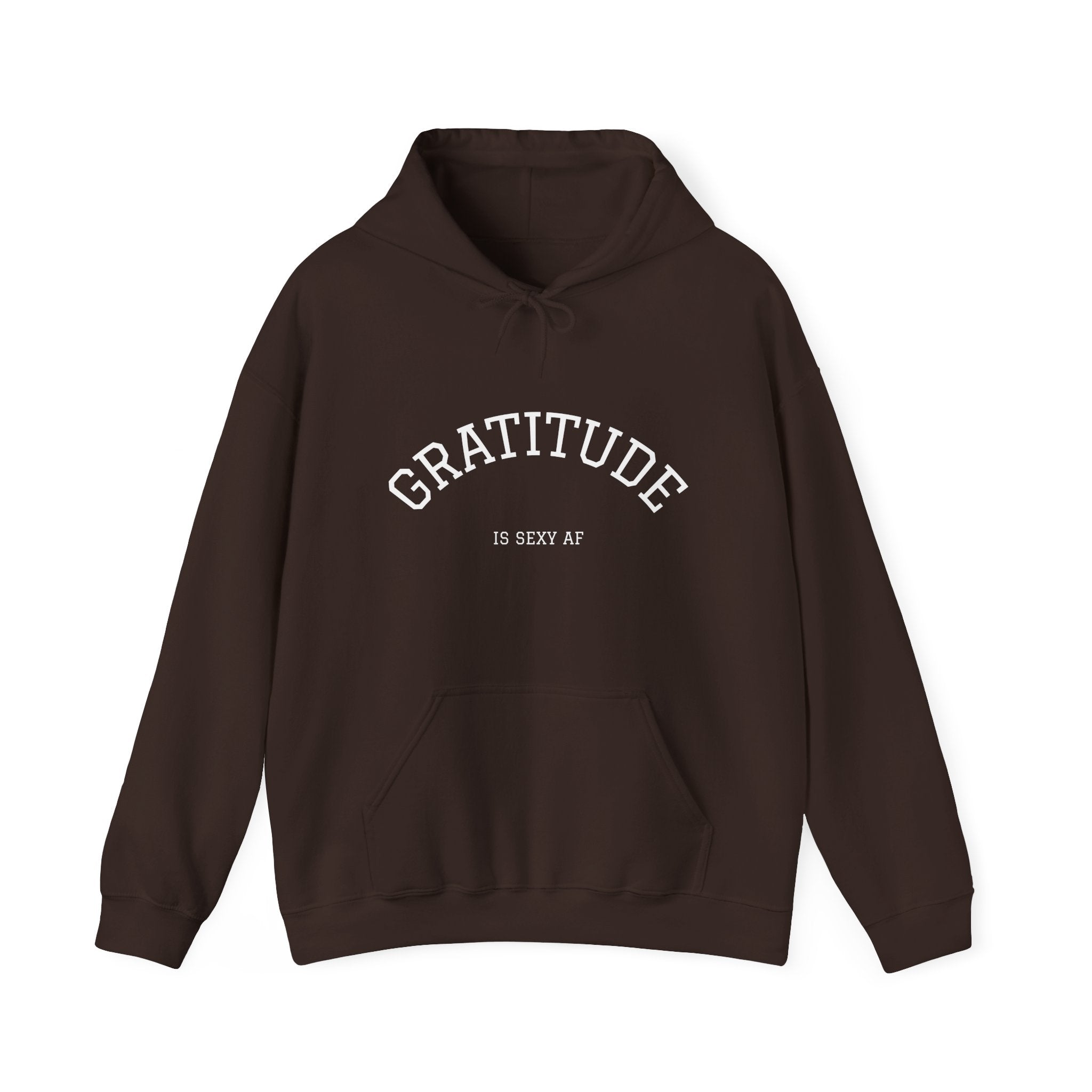 Gratitude New Day Hoodie — "Gratitude" Front, "New Day" Back Inspirational Hoodie