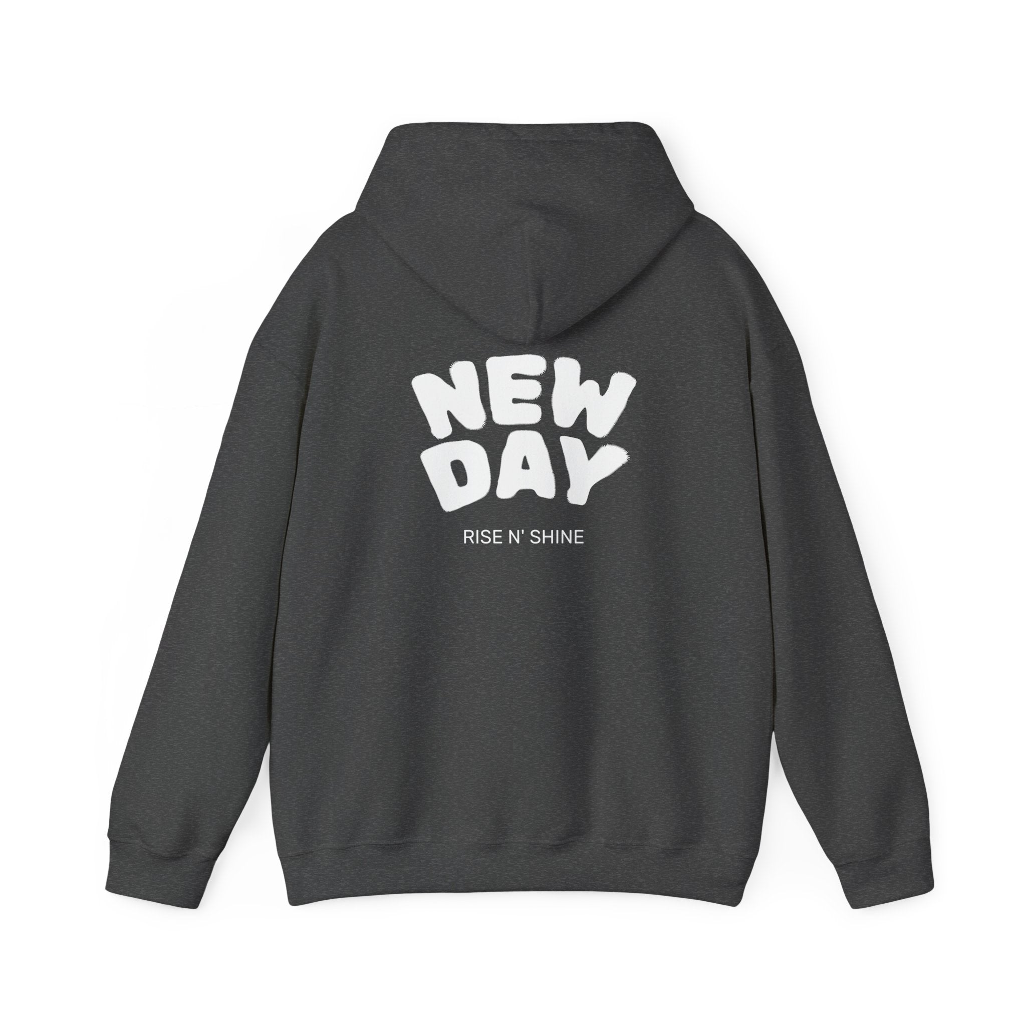 Gratitude New Day Hoodie — "Gratitude" Front, "New Day" Back Inspirational Hoodie