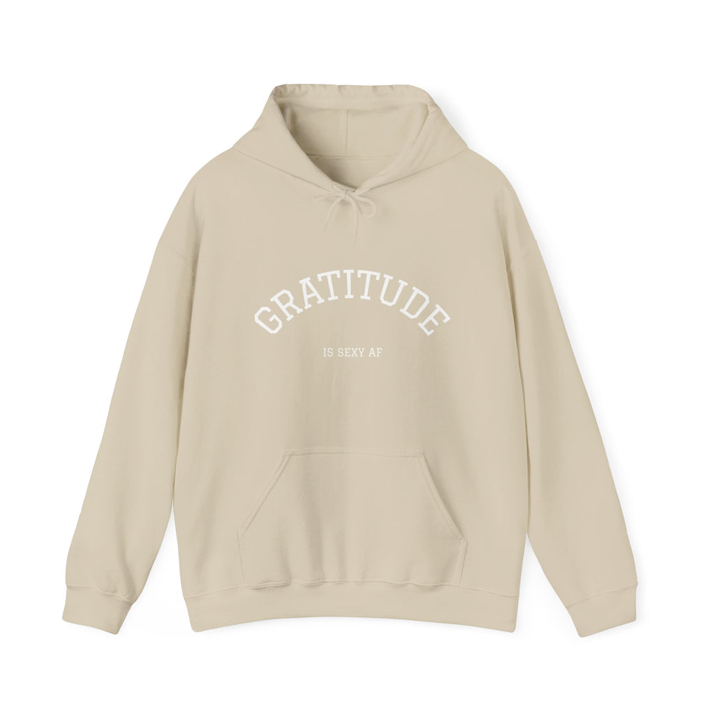 Gratitude New Day Hoodie — "Gratitude" Front, "New Day" Back Inspirational Hoodie